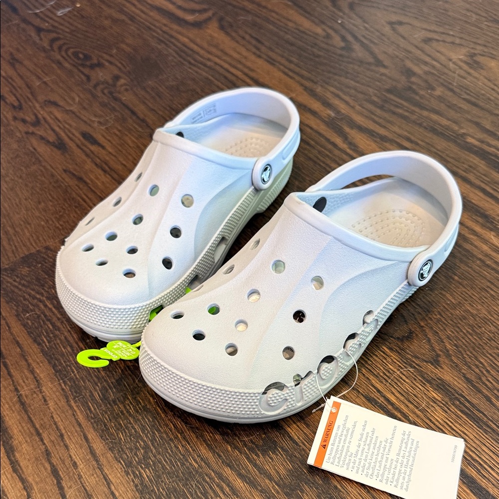 Brand new crocs light grey